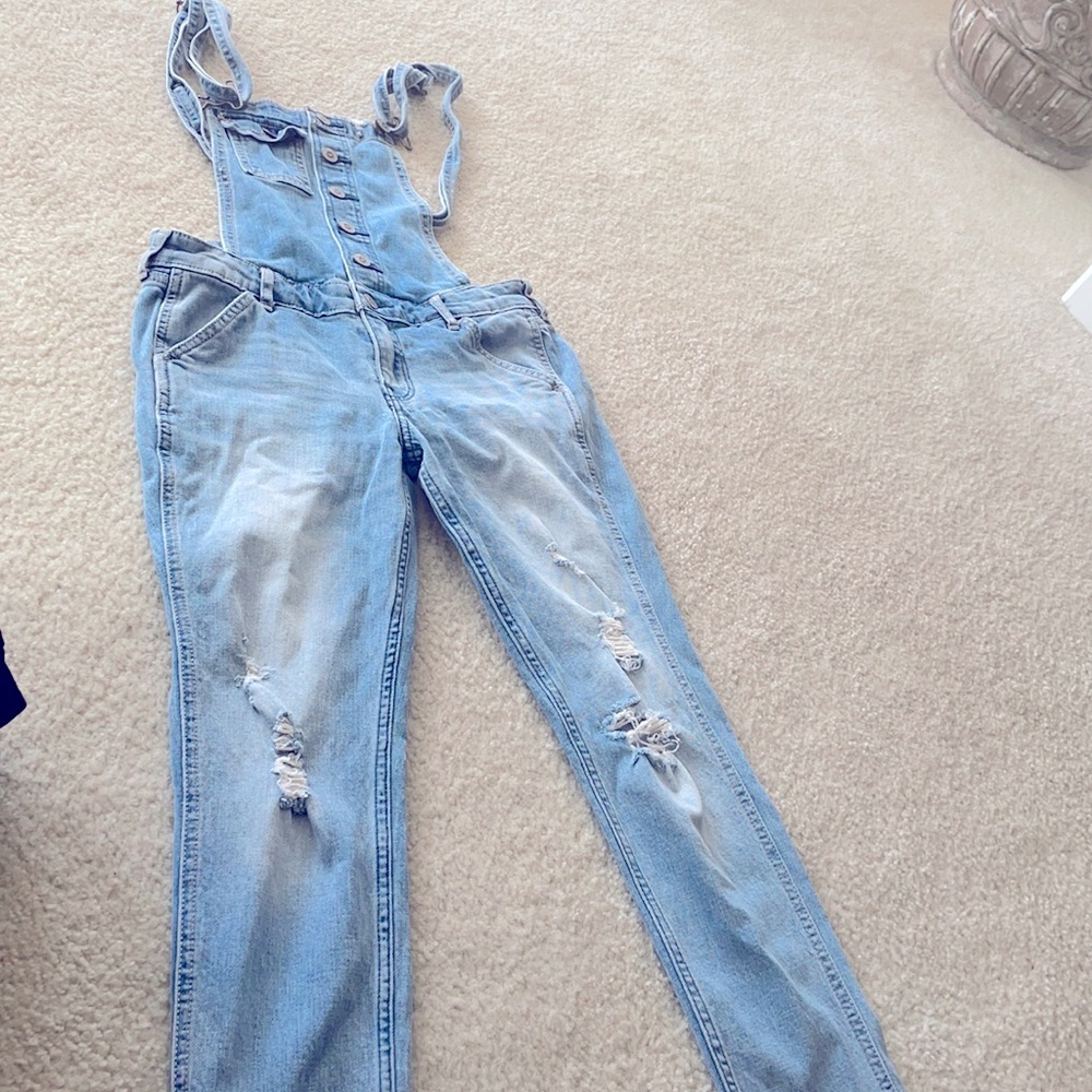 Hollister girls boyfriend overall XS